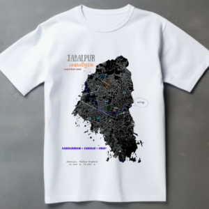SATGEO VINAYAK Jabalpur City Map Premium Cotton T-Shirt | Unisex