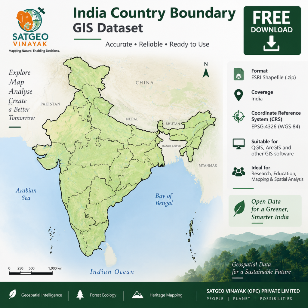 India Country Boundary SHP - Free Data